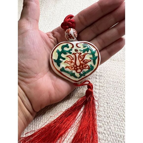 Oriental Ceramic Glass Beaded Necklace - Picture 1 of 6